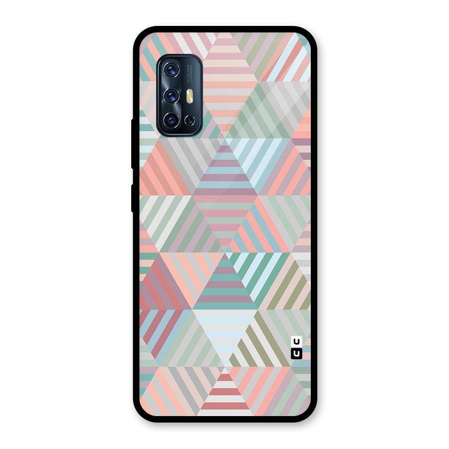 Abstract Triangle Lines Glass Back Case for Vivo V17