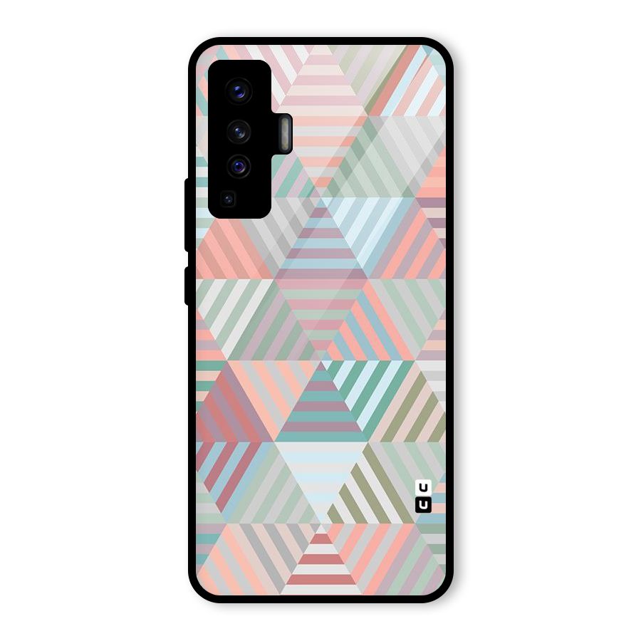 Abstract Triangle Lines Glass Back Case for Vivo X50