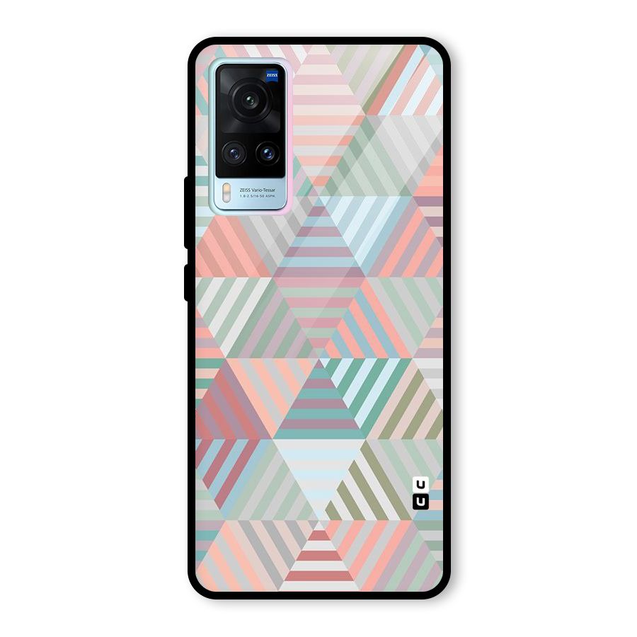 Abstract Triangle Lines Glass Back Case for Vivo X60