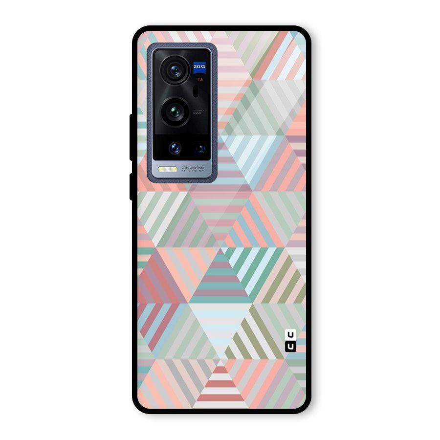 Abstract Triangle Lines Glass Back Case for Vivo X60 Pro Plus