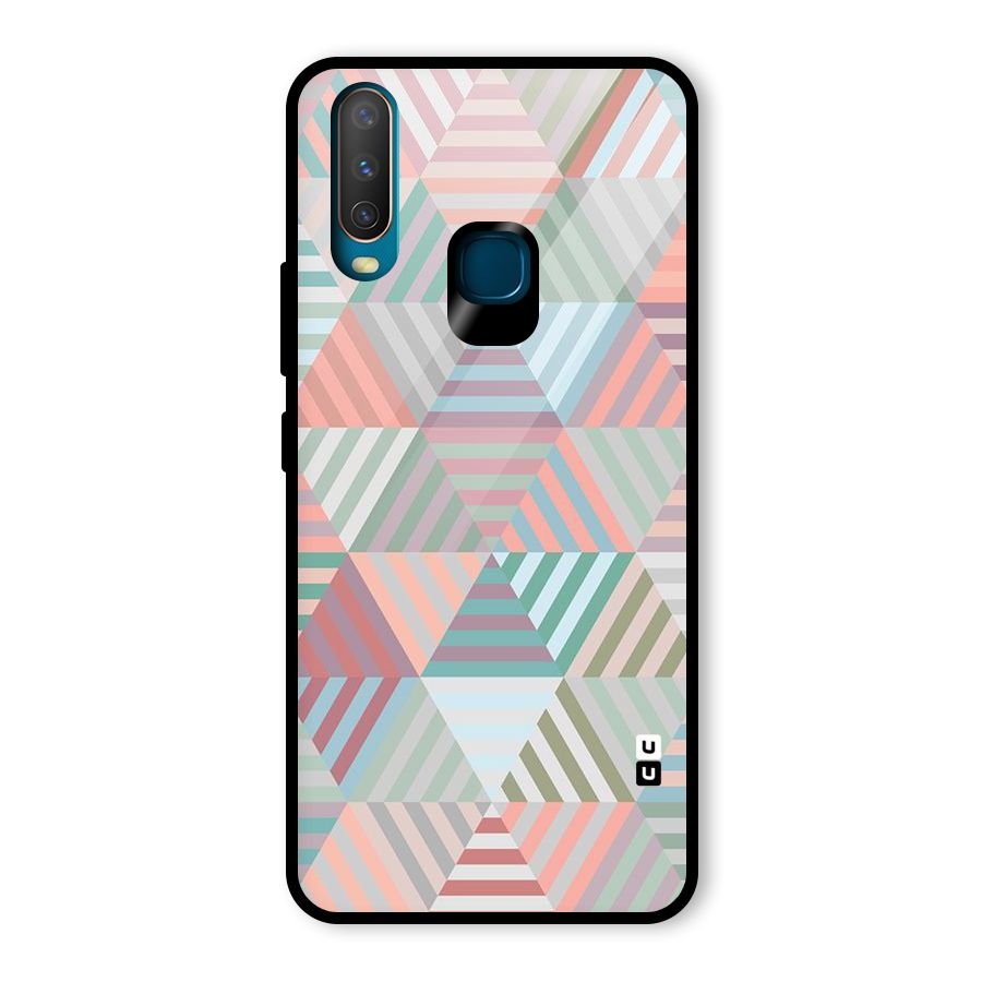 Abstract Triangle Lines Glass Back Case for Vivo Y12