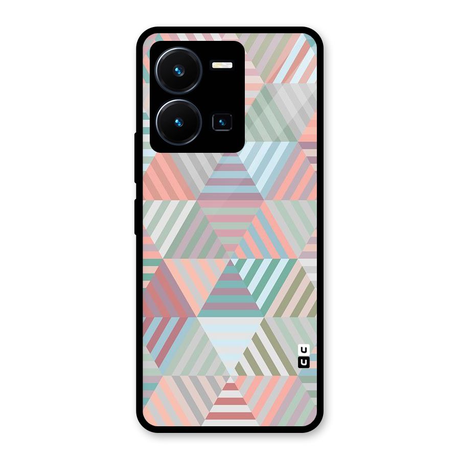 Abstract Triangle Lines Glass Back Case for Vivo Y35