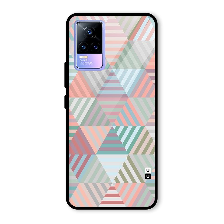 Abstract Triangle Lines Glass Back Case for Vivo Y73
