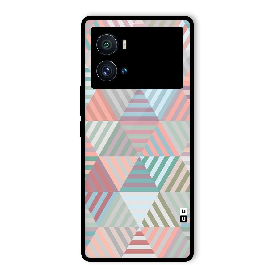 Abstract Triangle Lines Glass Back Case for Vivo iQOO 9 Pro