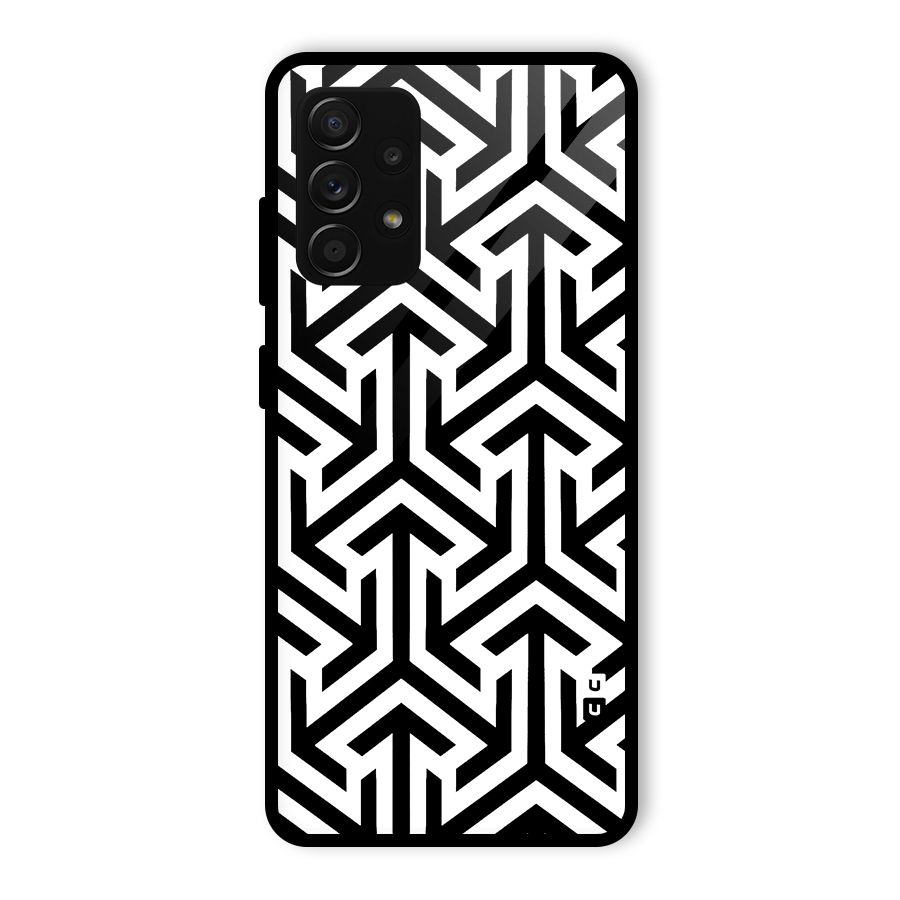 Abstract Triple Arrows Glass Back Case for Galaxy A53 5G