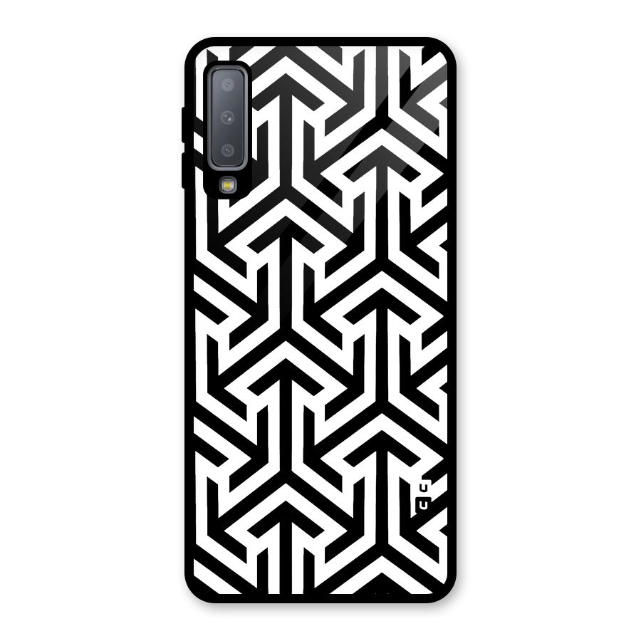 Abstract Triple Arrows Glass Back Case for Galaxy A7 (2018)