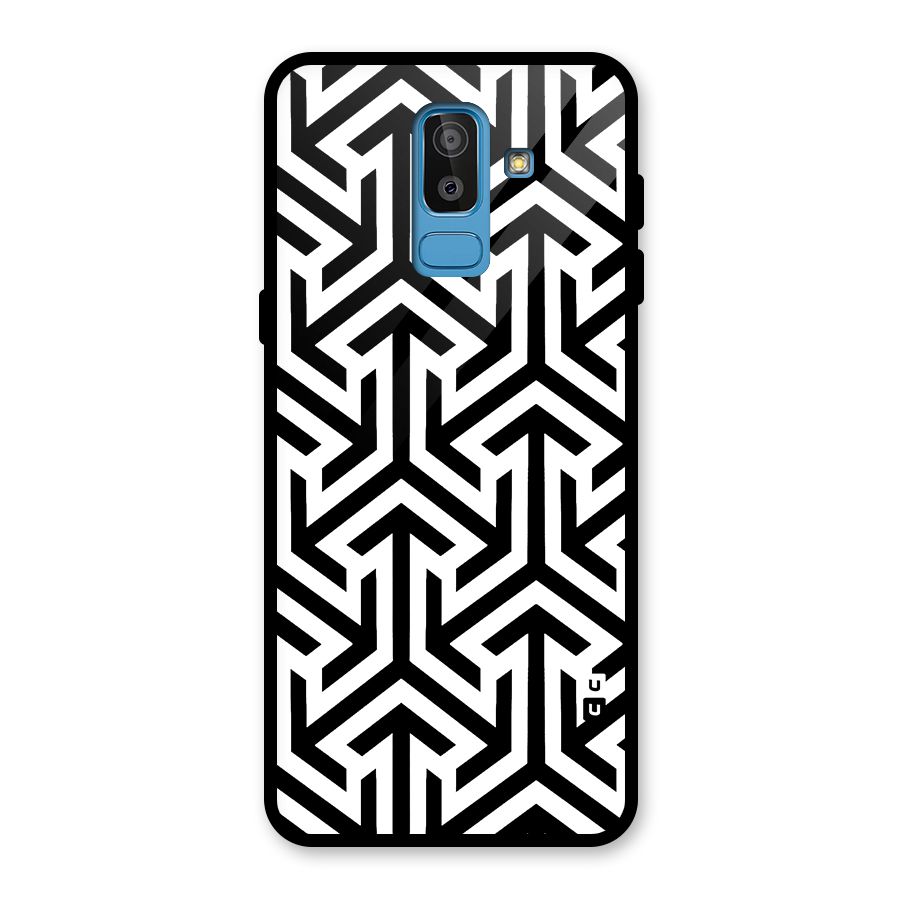 Abstract Triple Arrows Glass Back Case for Galaxy J8