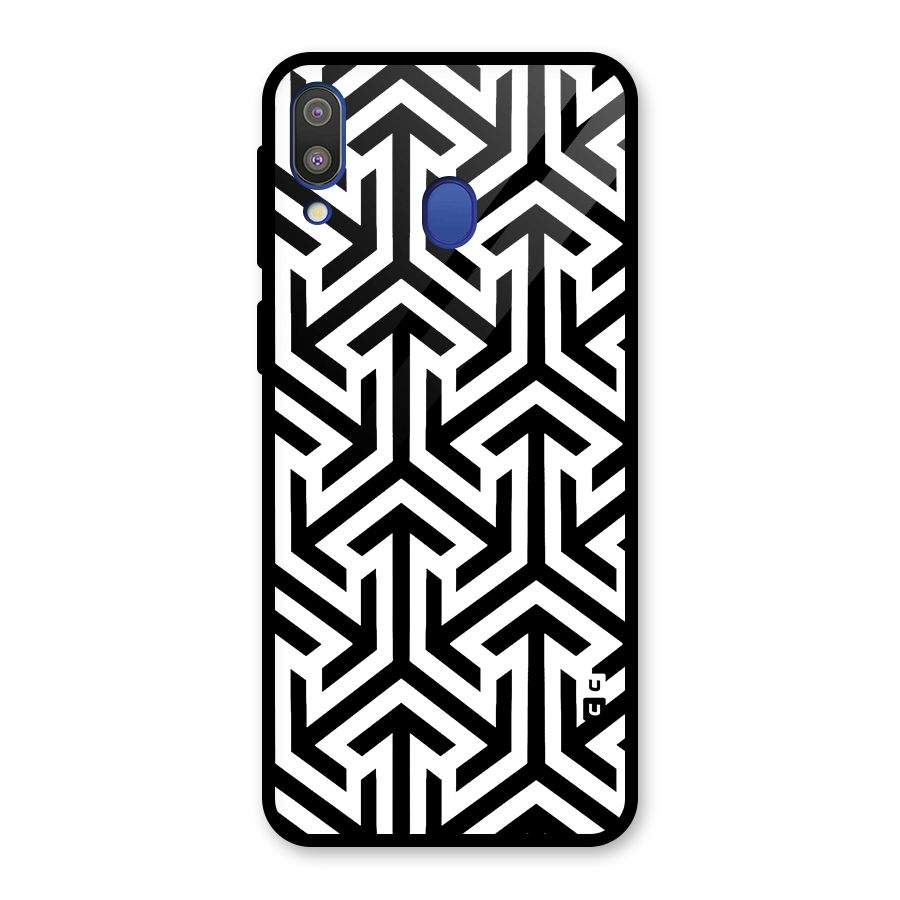 Abstract Triple Arrows Glass Back Case for Galaxy M20