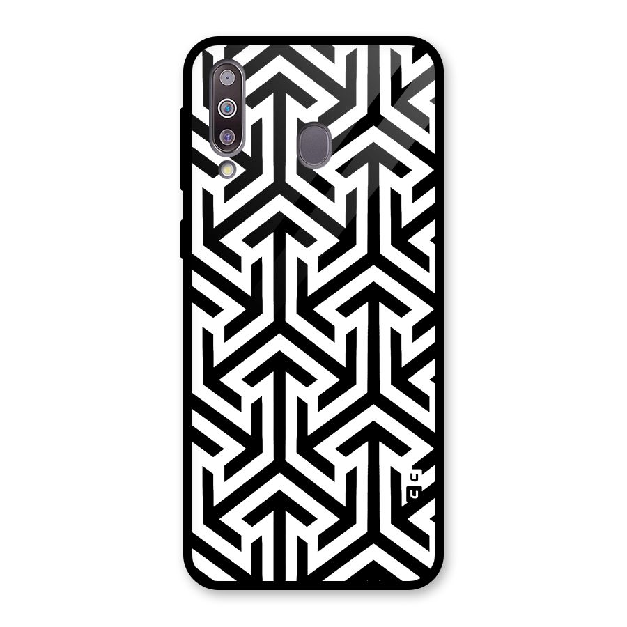 Abstract Triple Arrows Glass Back Case for Galaxy M30