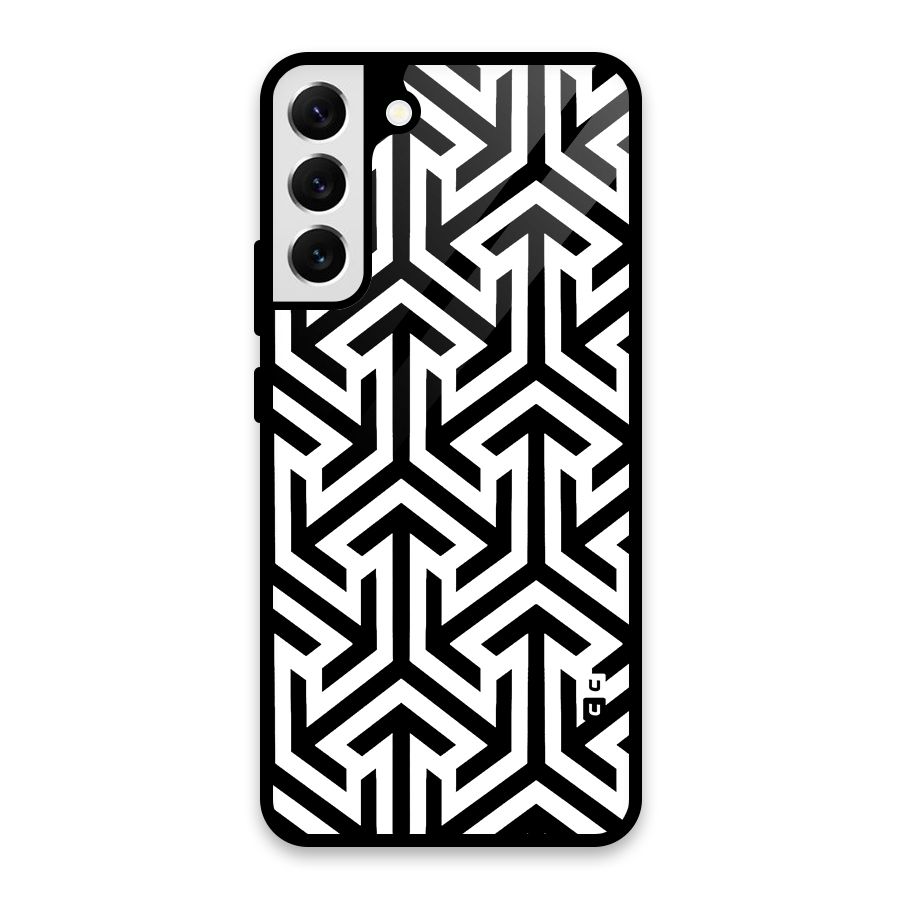 Abstract Triple Arrows Glass Back Case for Galaxy S22 Plus 5G