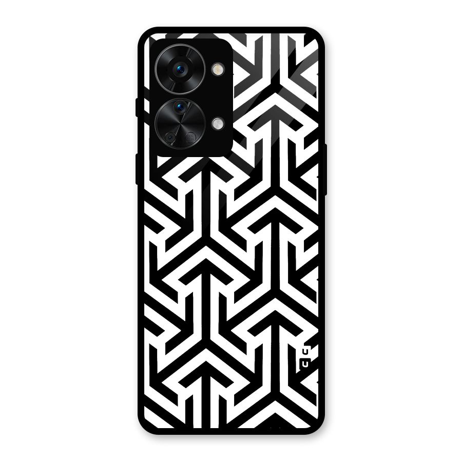 Abstract Triple Arrows Glass Back Case for OnePlus Nord 2T
