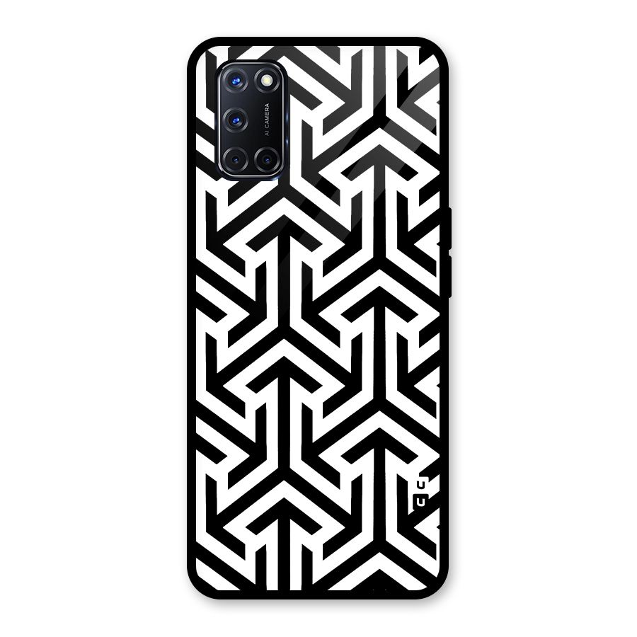 Abstract Triple Arrows Glass Back Case for Oppo A52