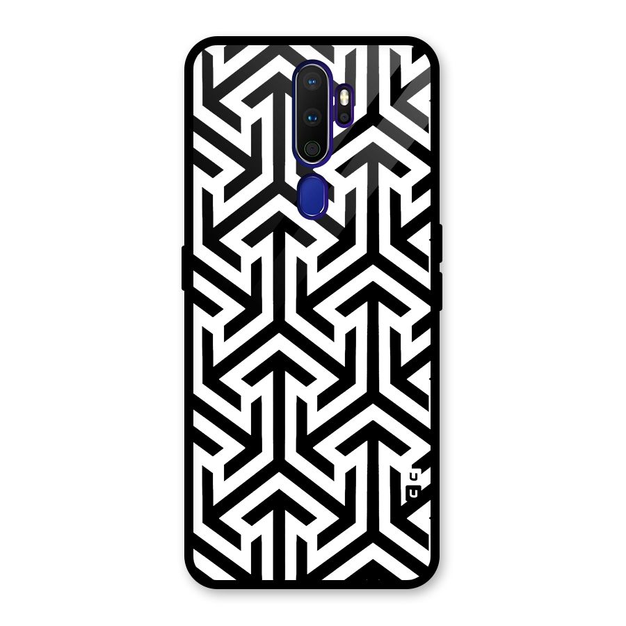 Abstract Triple Arrows Glass Back Case for Oppo A9 (2020)