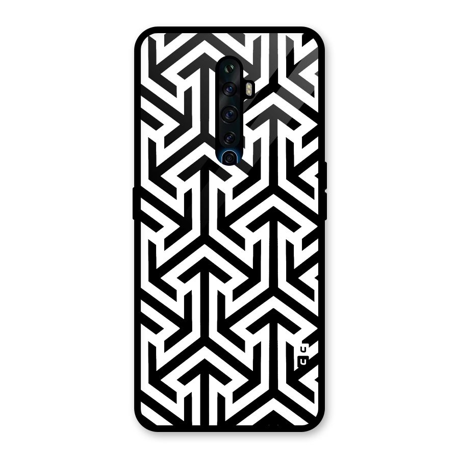 Abstract Triple Arrows Glass Back Case for Oppo Reno2 Z