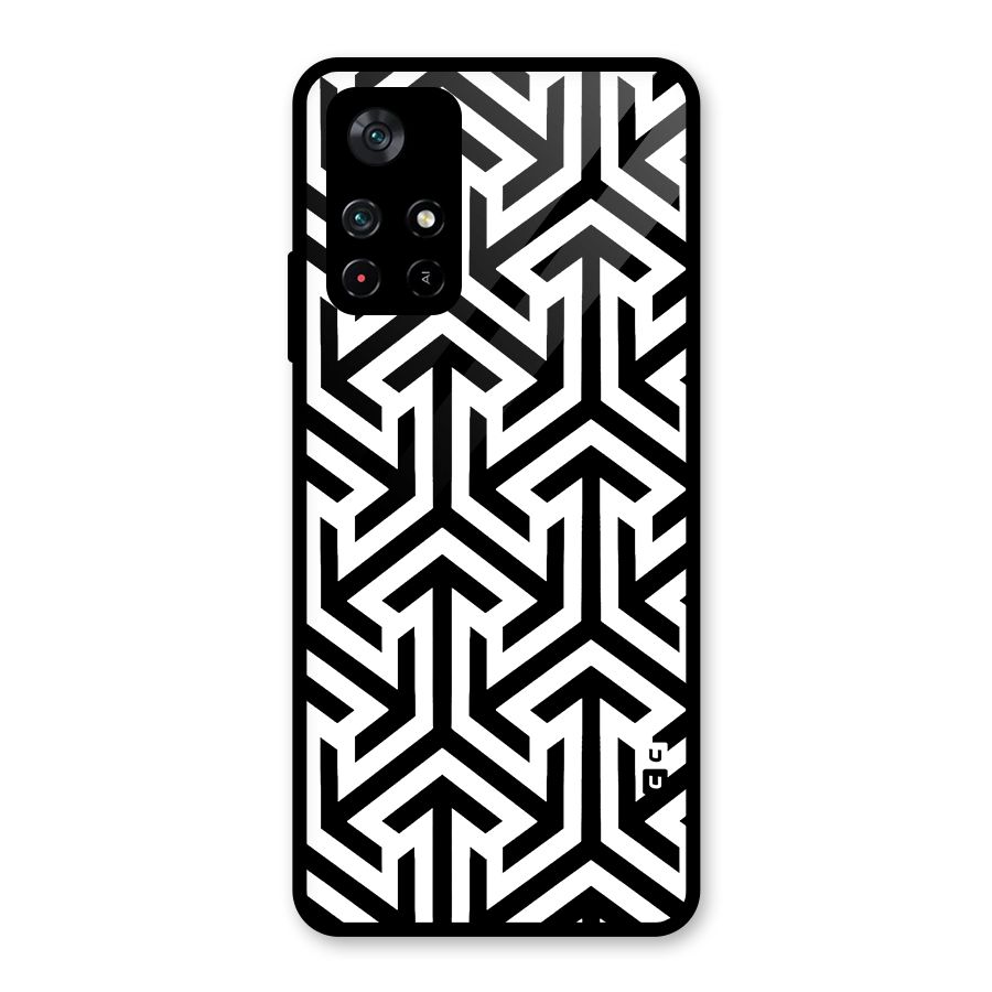 Abstract Triple Arrows Glass Back Case for Poco M4 Pro 5G