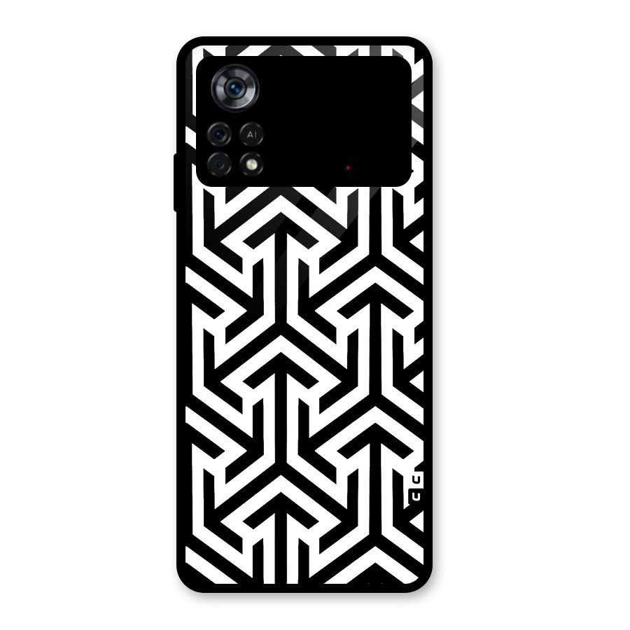 Abstract Triple Arrows Glass Back Case for Poco X4 Pro 5G