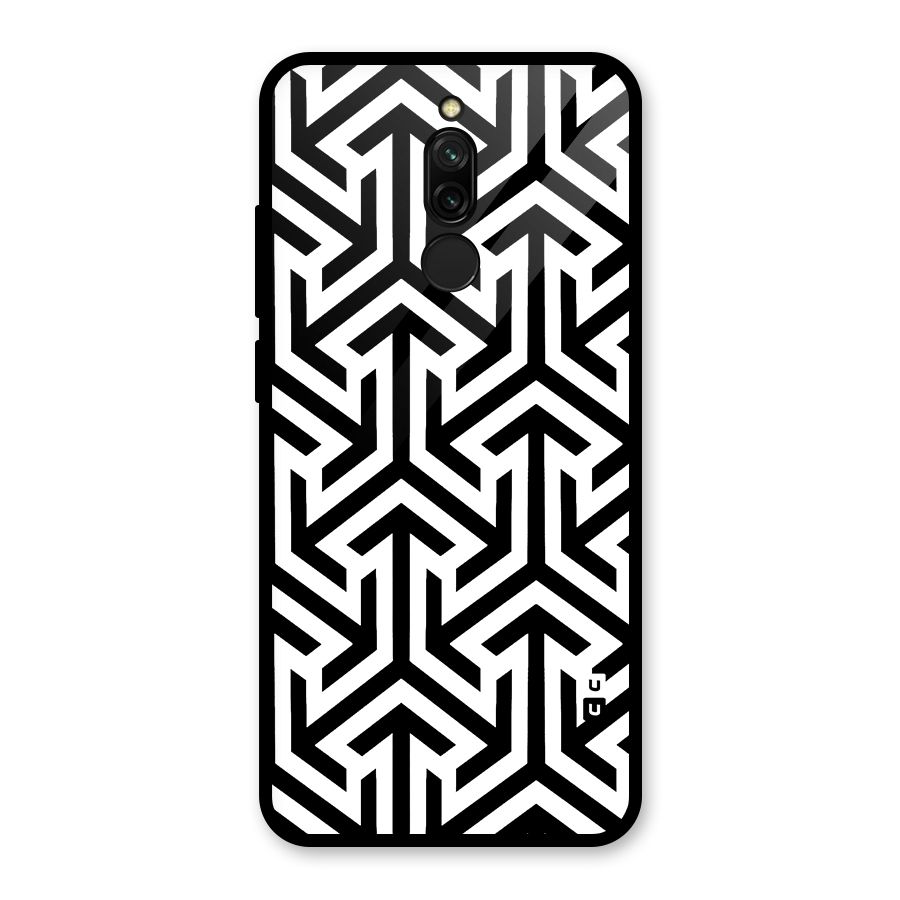 Abstract Triple Arrows Glass Back Case for Redmi 8