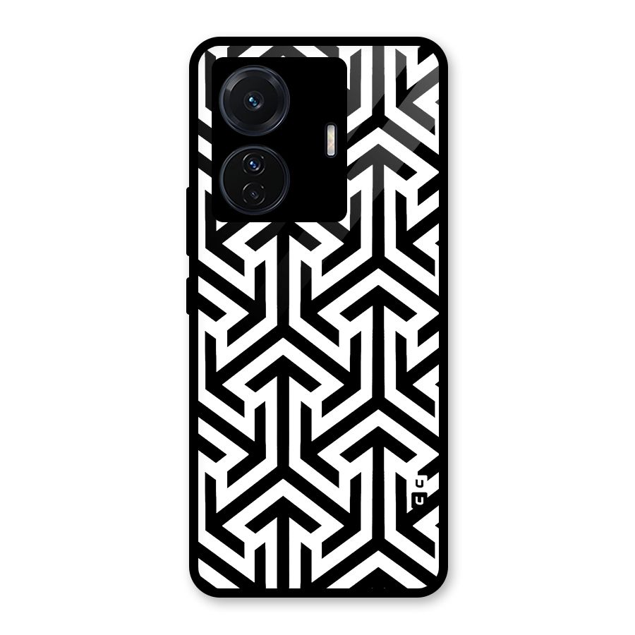 Abstract Triple Arrows Glass Back Case for Vivo T1 Pro