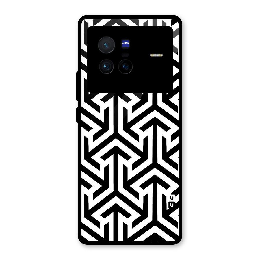 Abstract Triple Arrows Glass Back Case for Vivo X80