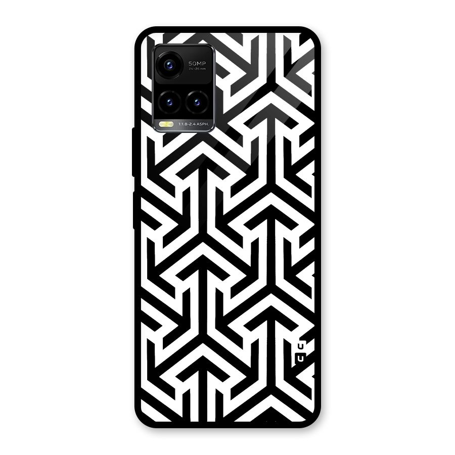 Abstract Triple Arrows Glass Back Case for Vivo Y21A
