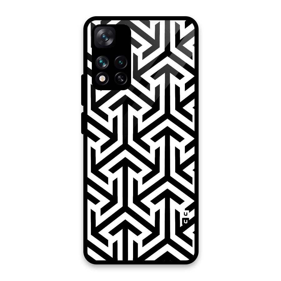 Abstract Triple Arrows Glass Back Case for Xiaomi 11i HyperCharge 5G