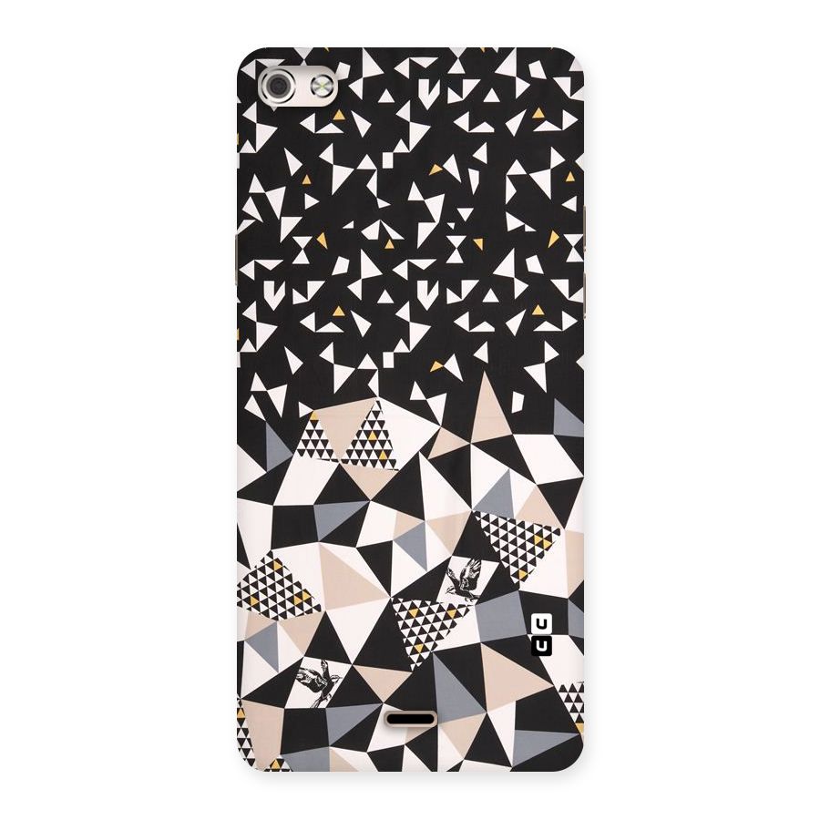 Abstract Varied Triangles Back Case for Micromax Canvas Silver 5