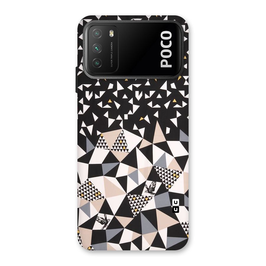 Abstract Varied Triangles Back Case for Poco M3