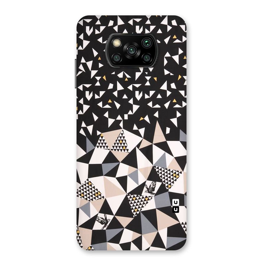 Abstract Varied Triangles Back Case for Poco X3
