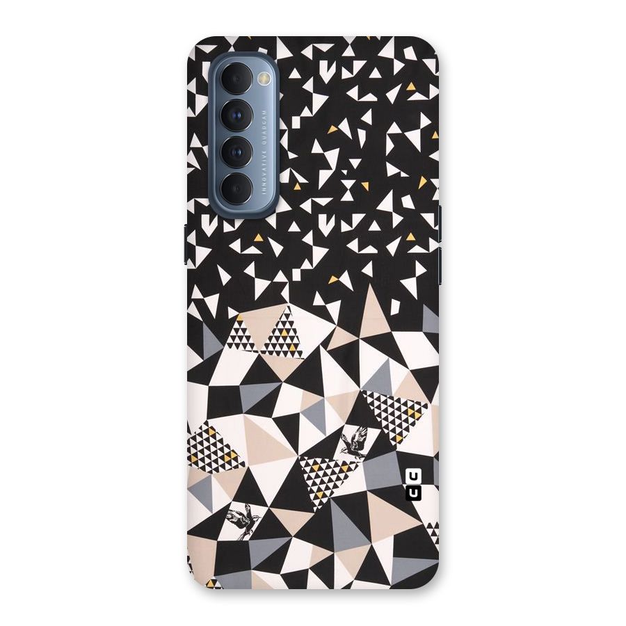 Abstract Varied Triangles Back Case for Reno4 Pro