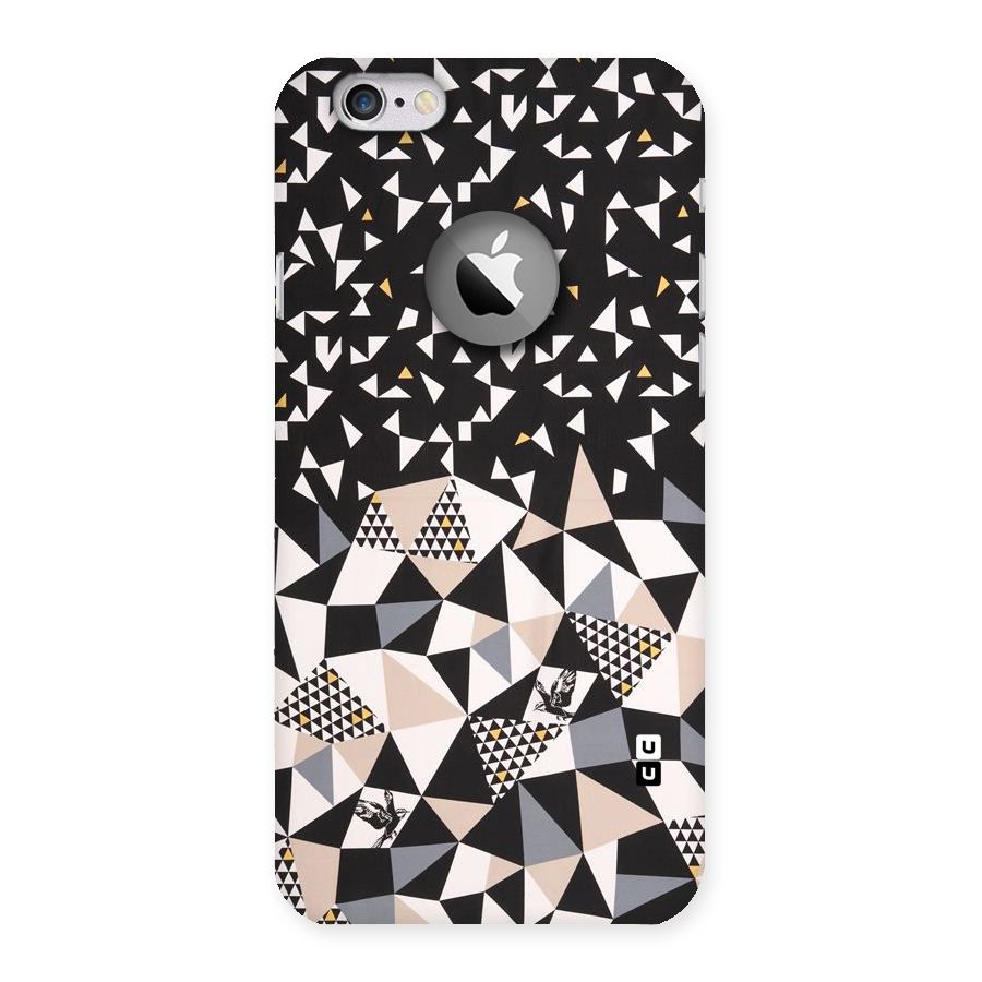 Abstract Varied Triangles Back Case for iPhone 6 Logo Cut