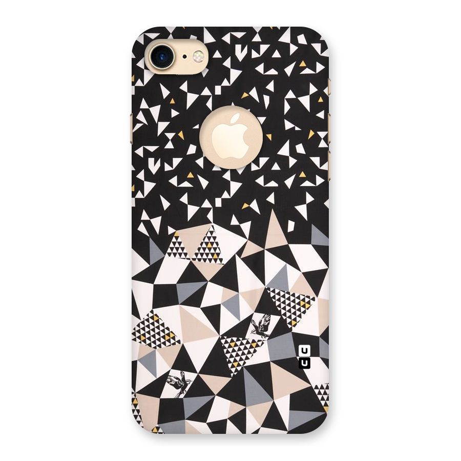 Abstract Varied Triangles Back Case for iPhone 7 Logo Cut