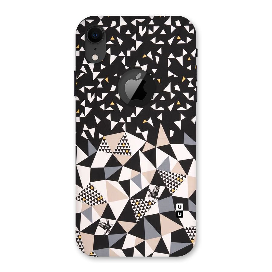 Abstract Varied Triangles Back Case for iPhone XR Logo Cut