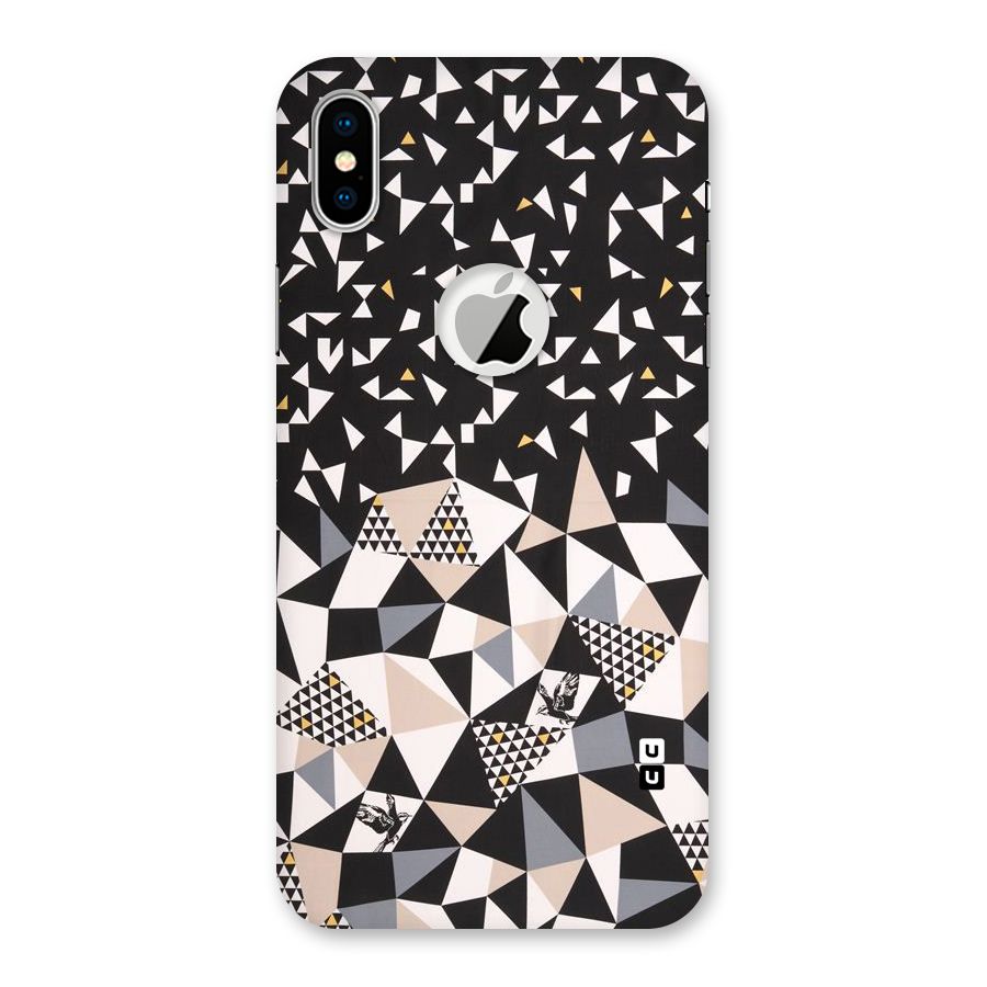 Abstract Varied Triangles Back Case for iPhone X Logo Cut