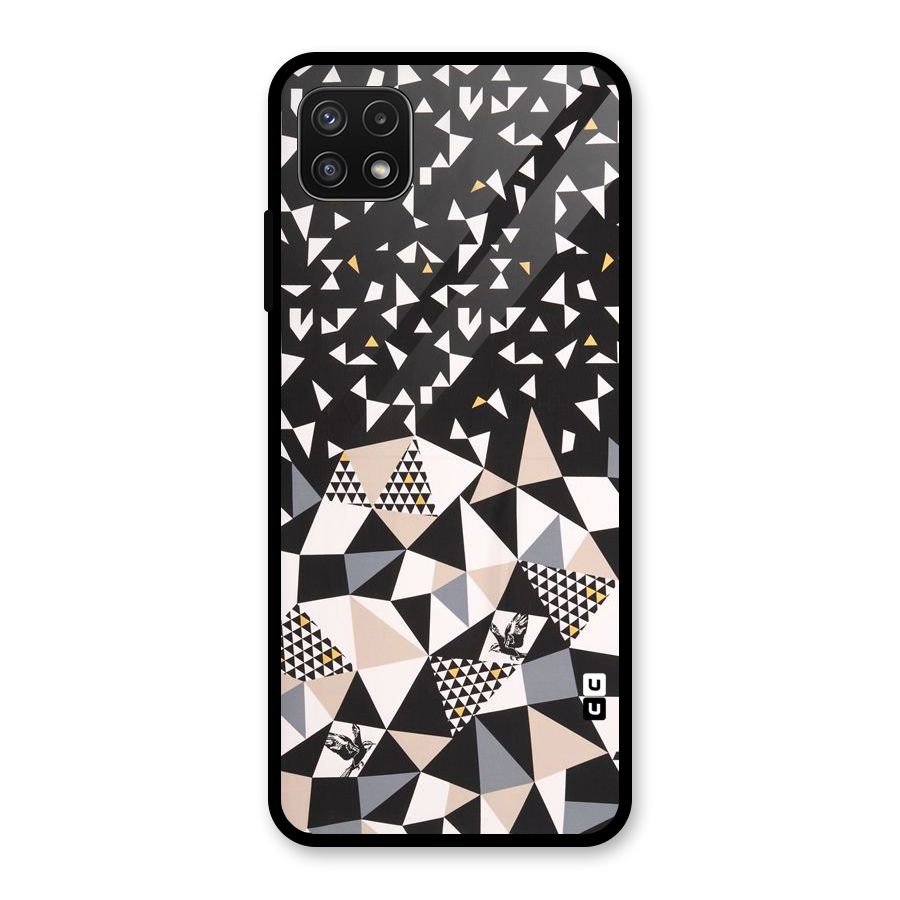Abstract Varied Triangles Glass Back Case for Galaxy A22 5G