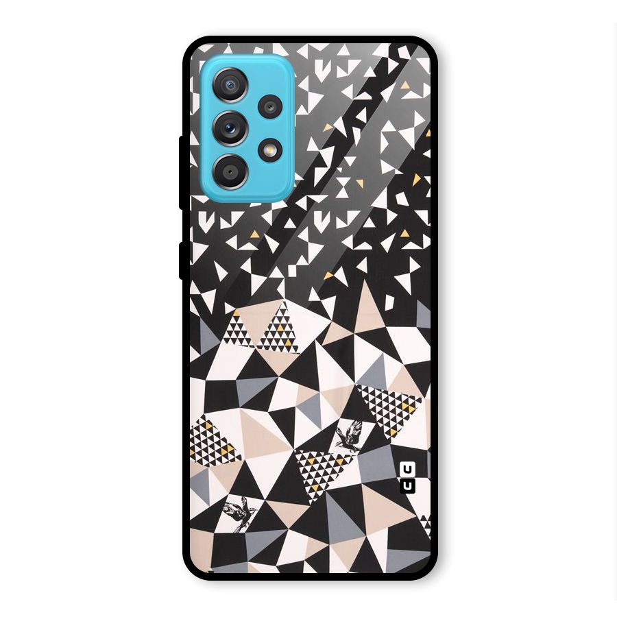 Abstract Varied Triangles Glass Back Case for Galaxy A52