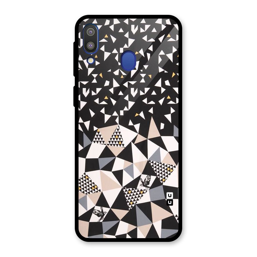 Abstract Varied Triangles Glass Back Case for Galaxy M20