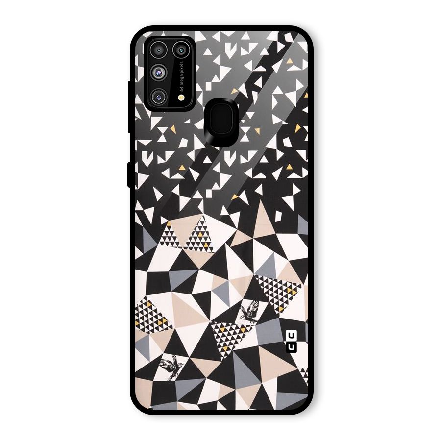 Abstract Varied Triangles Glass Back Case for Galaxy M31