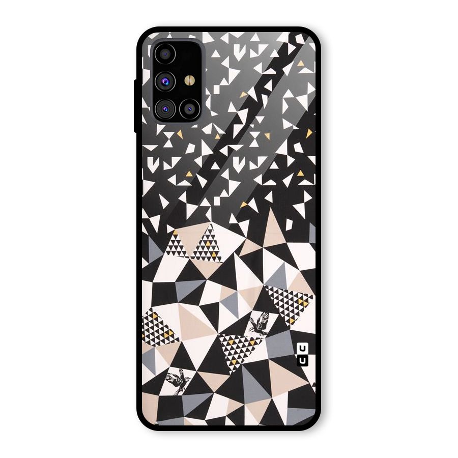 Abstract Varied Triangles Glass Back Case for Galaxy M31s