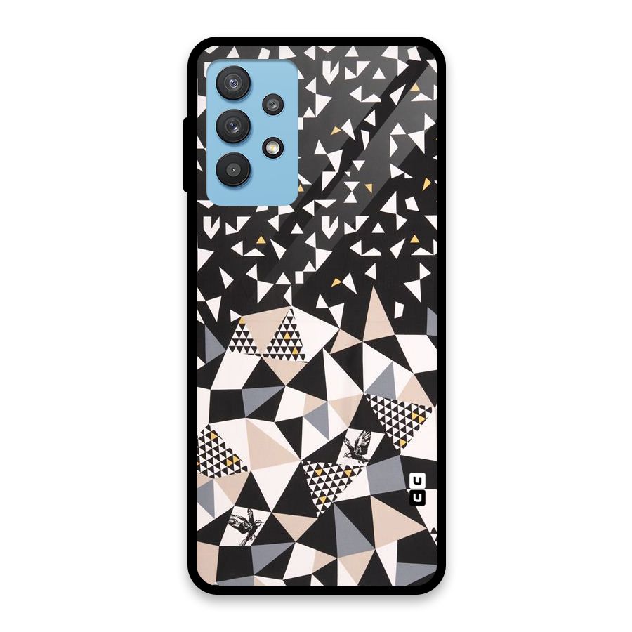 Abstract Varied Triangles Glass Back Case for Galaxy M32 5G