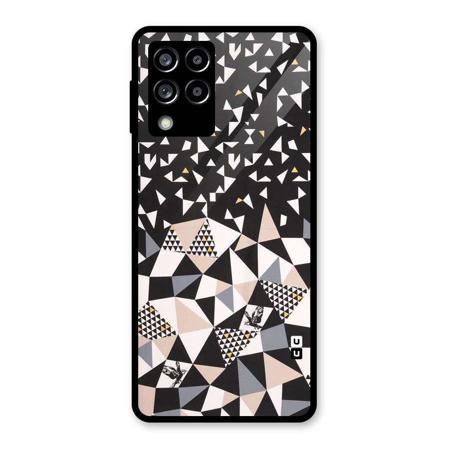 Abstract Varied Triangles Glass Back Case for Galaxy M53 5G