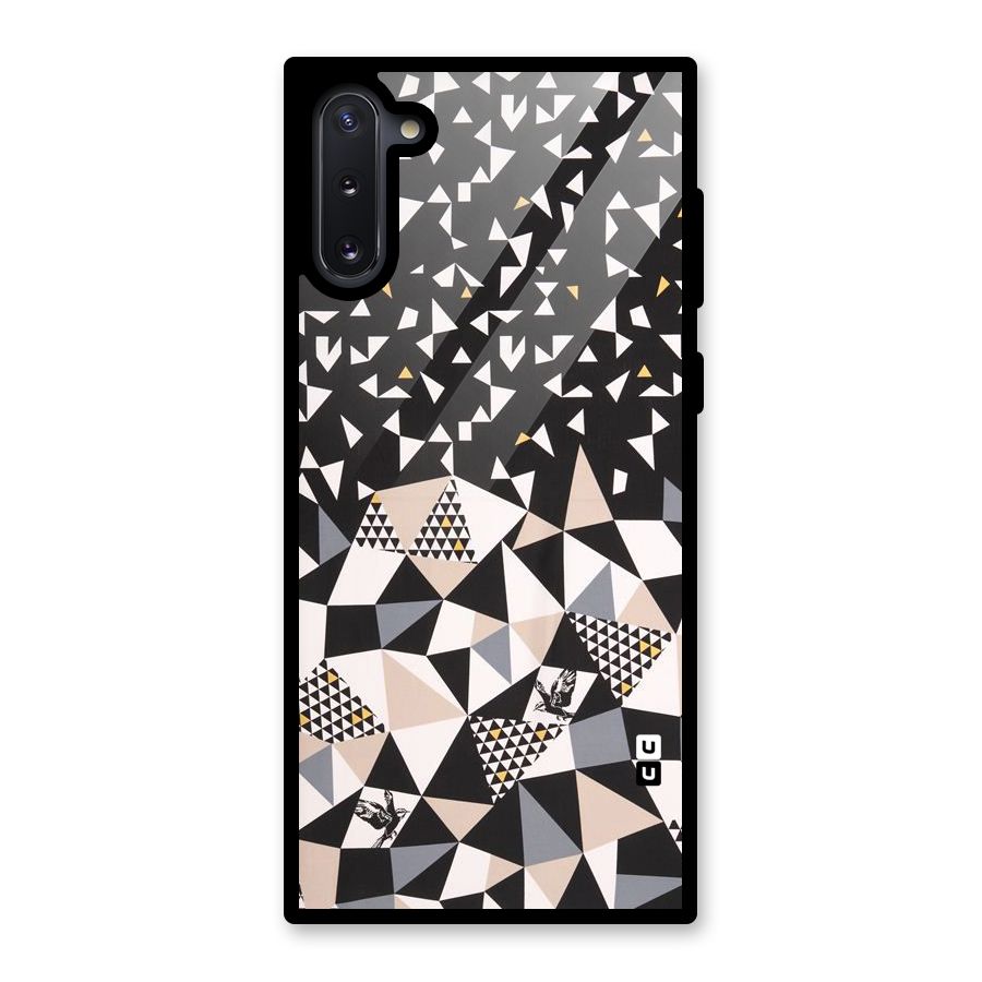 Abstract Varied Triangles Glass Back Case for Galaxy Note 10