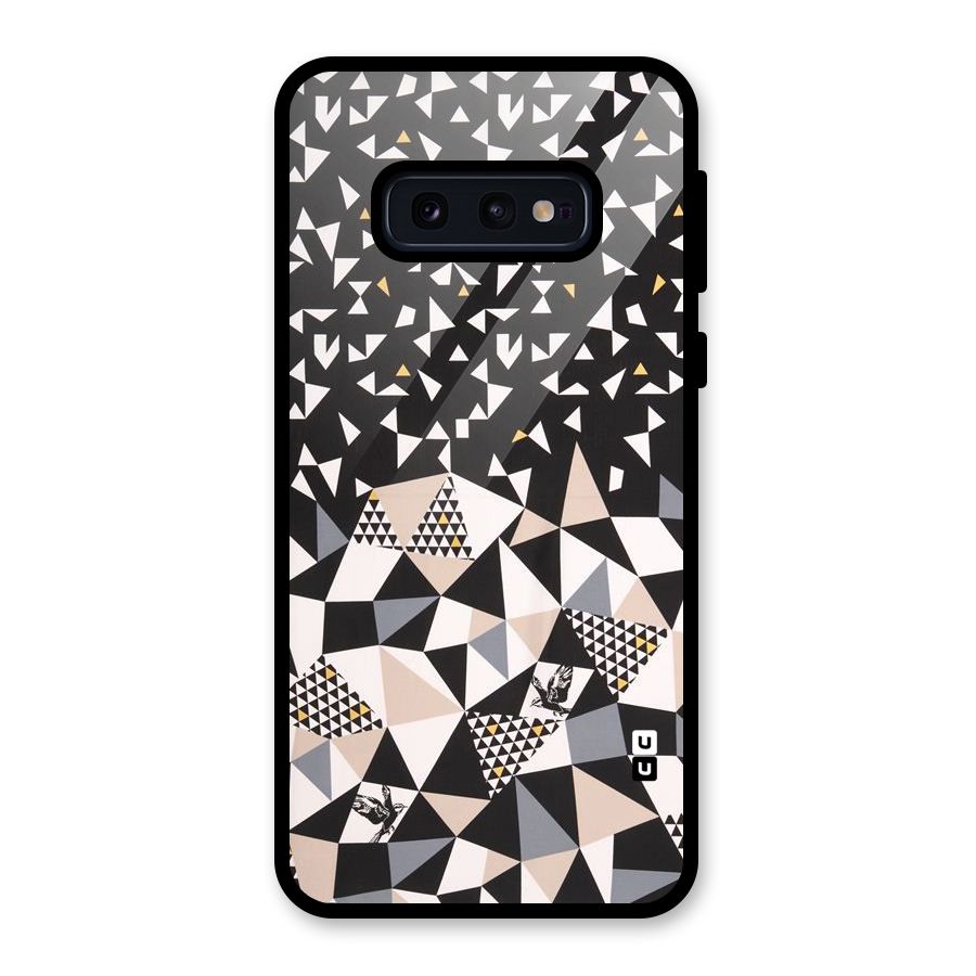 Abstract Varied Triangles Glass Back Case for Galaxy S10e