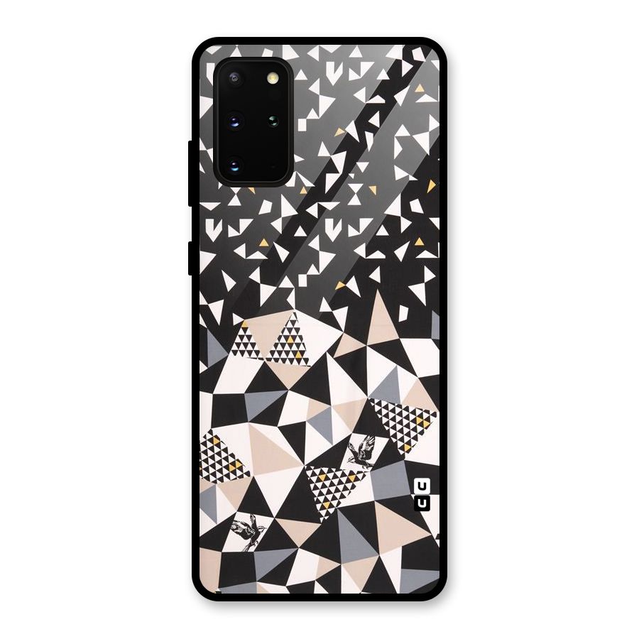 Abstract Varied Triangles Glass Back Case for Galaxy S20 Plus