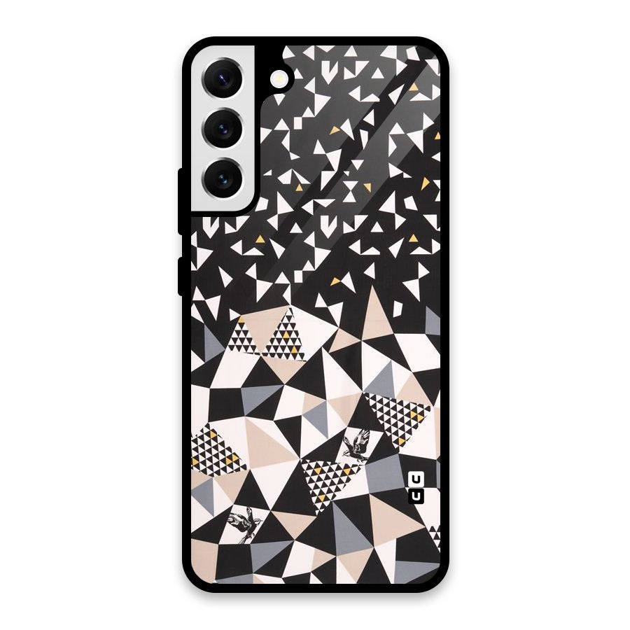 Abstract Varied Triangles Glass Back Case for Galaxy S22 Plus 5G