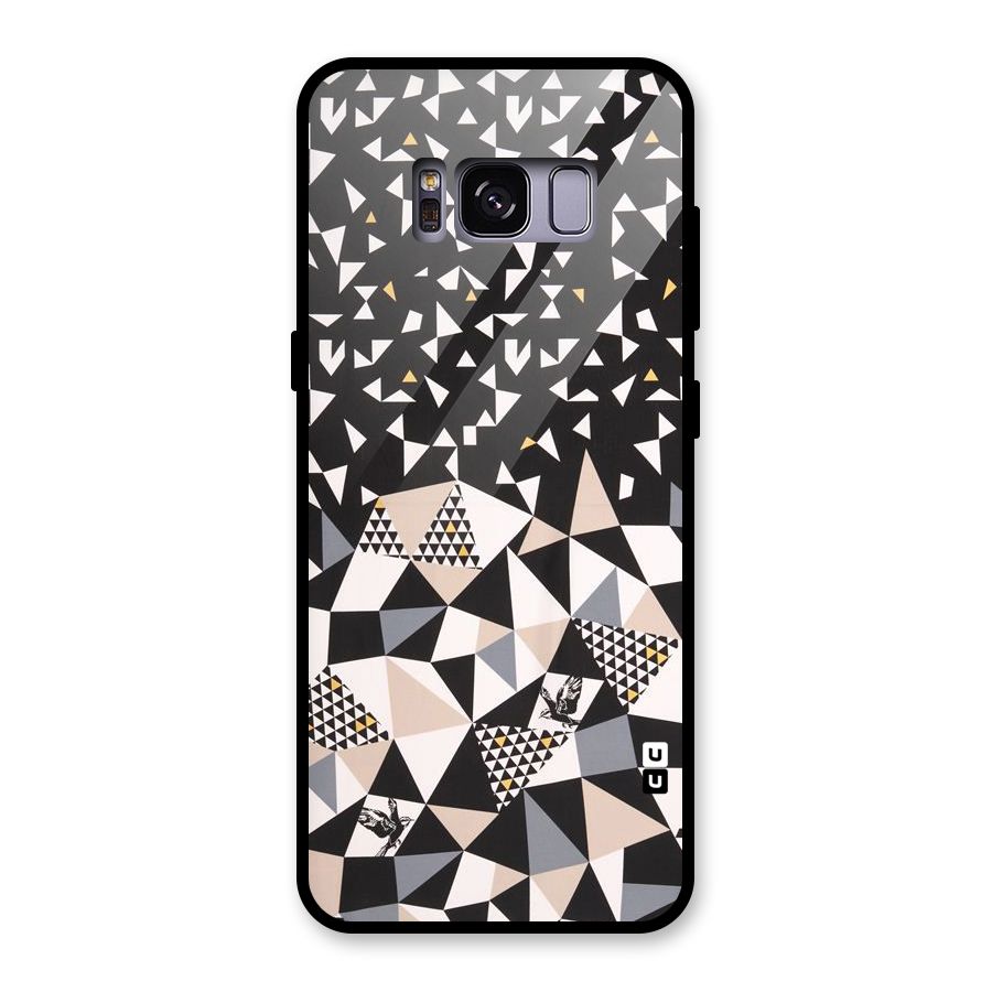 Abstract Varied Triangles Glass Back Case for Galaxy S8