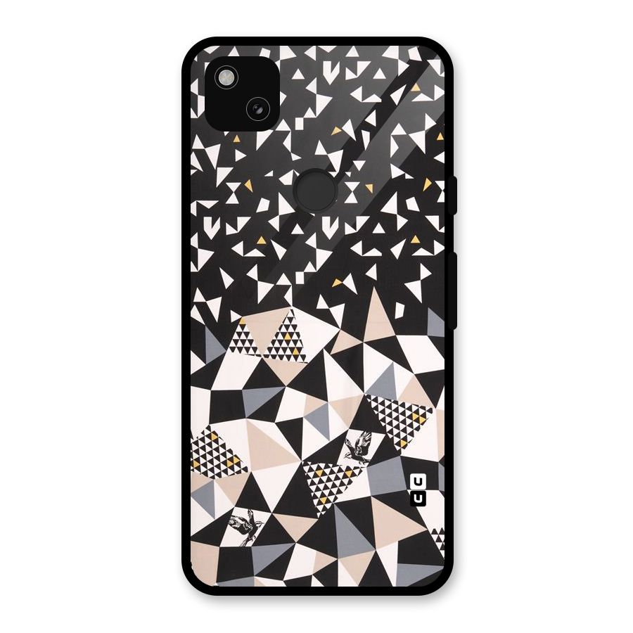 Abstract Varied Triangles Glass Back Case for Google Pixel 4a