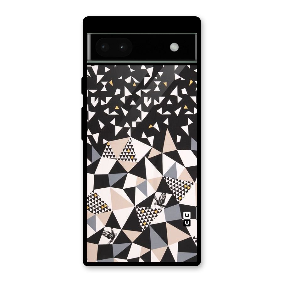 Abstract Varied Triangles Glass Back Case for Google Pixel 6a