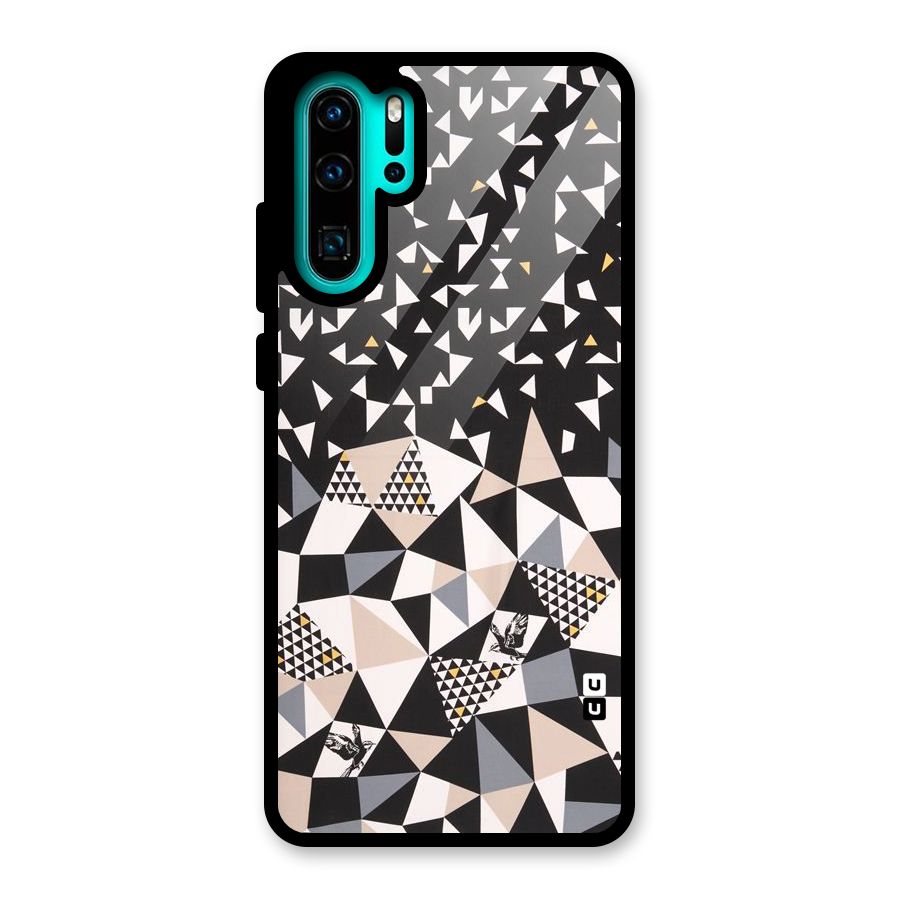 Abstract Varied Triangles Glass Back Case for Huawei P30 Pro