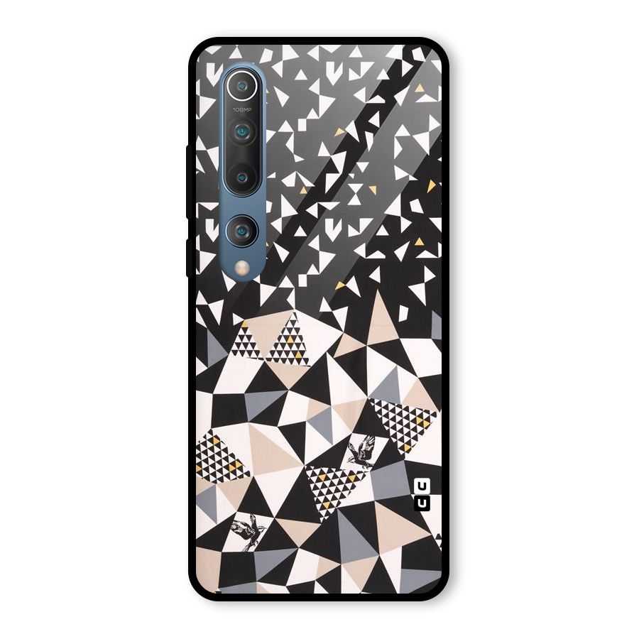 Abstract Varied Triangles Glass Back Case for Mi 10