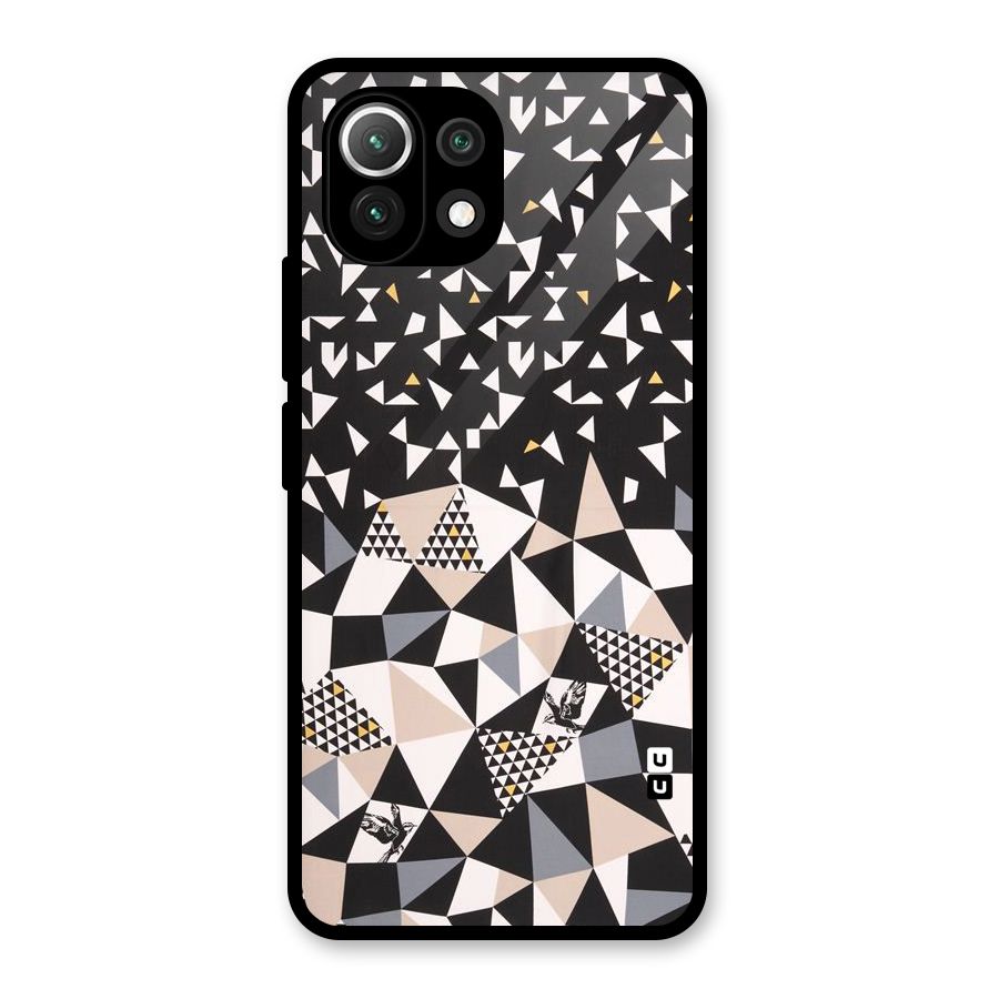 Abstract Varied Triangles Glass Back Case for Mi 11 Lite NE 5G